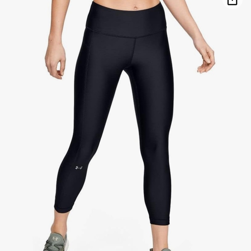 Under Armour Heatgear High Waisted Ankle Crop Leggings Black Size M